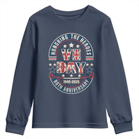 VE Day 80th Anniversary Youth Sweatshirt 2025 Patriotic WWII Remembrance Vintage