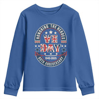 VE Day 80th Anniversary Youth Sweatshirt 2025 Patriotic WWII Remembrance Vintage