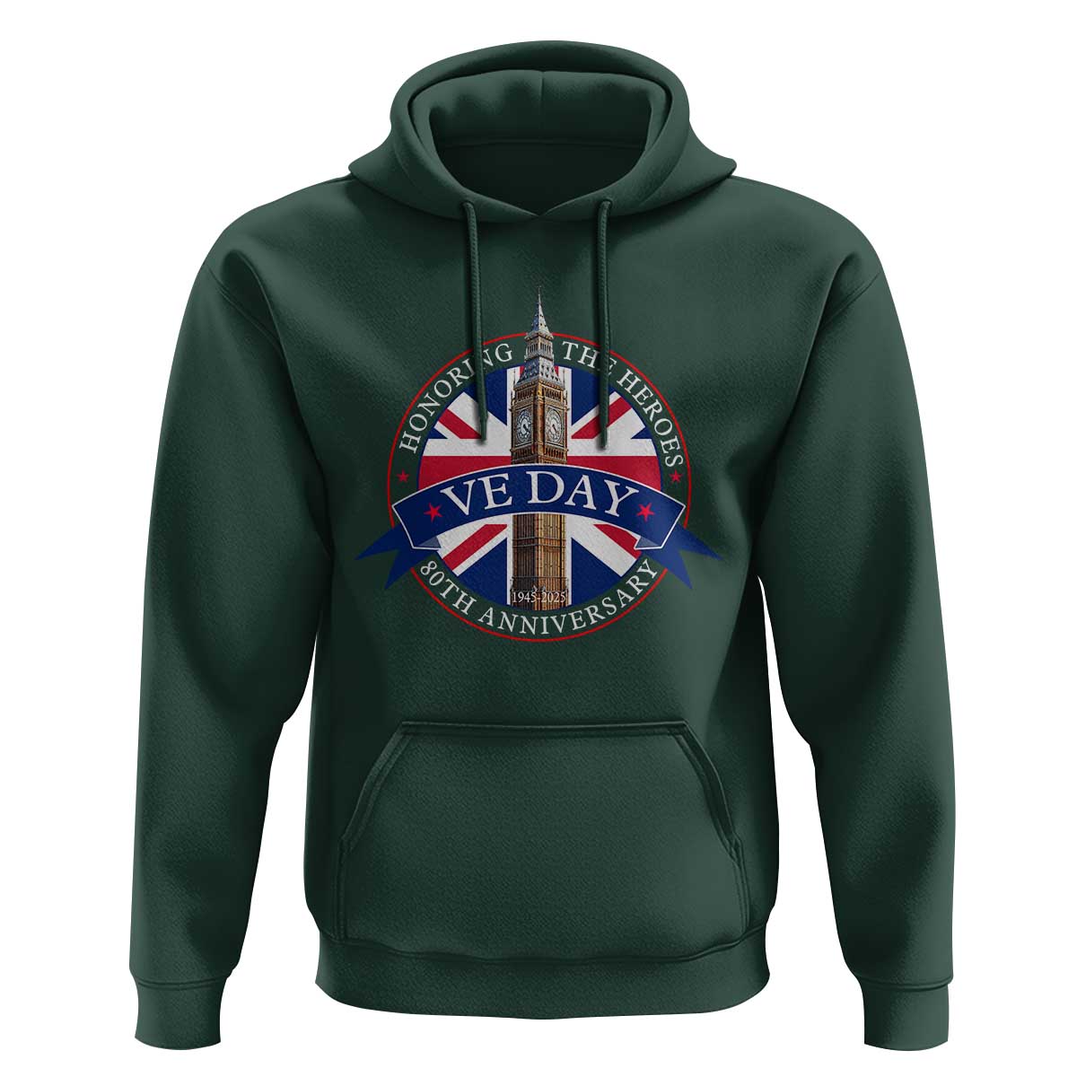 VE Day 80th Anniversary Hoodie WWII Remembrance 2025 Celebrations London