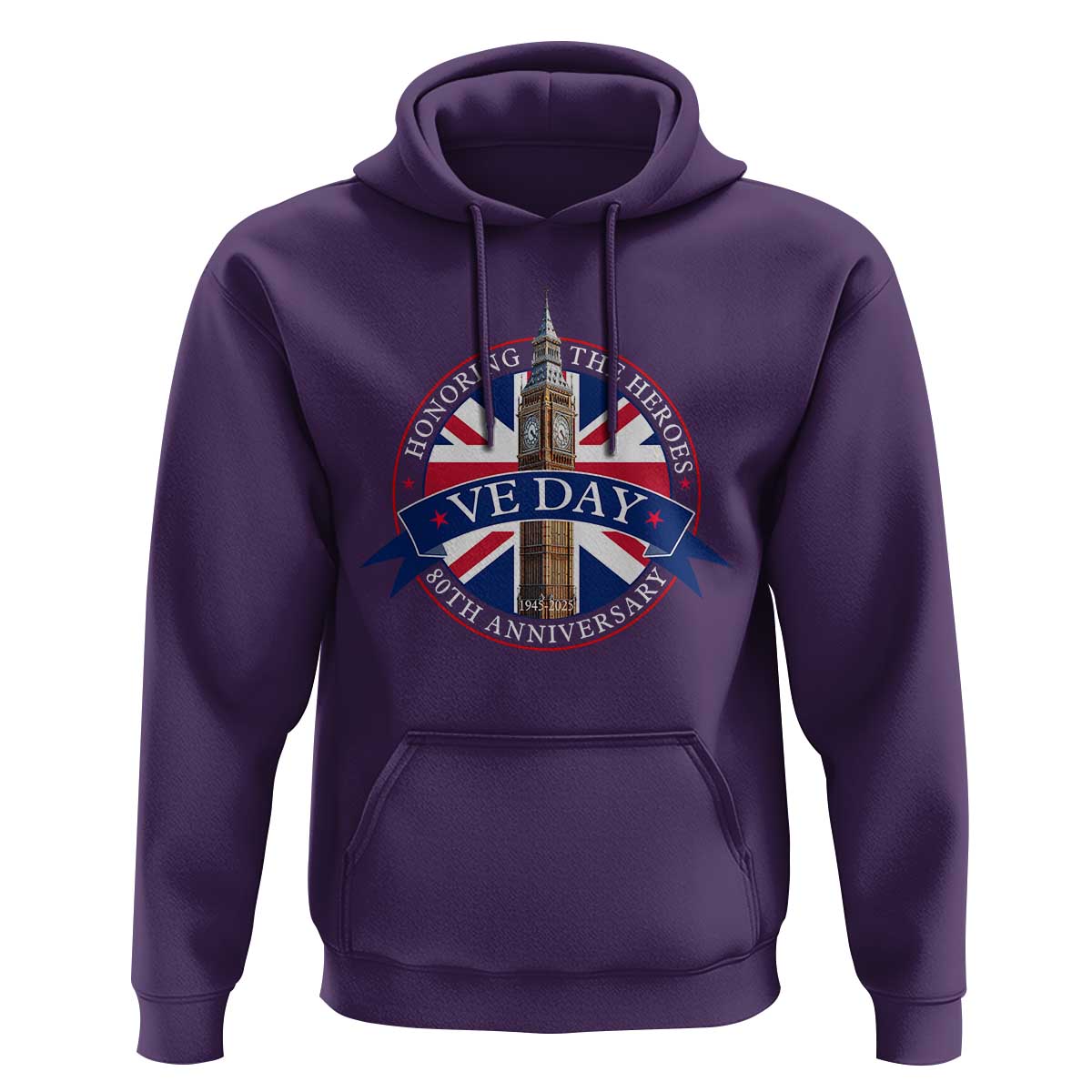 VE Day 80th Anniversary Hoodie WWII Remembrance 2025 Celebrations London