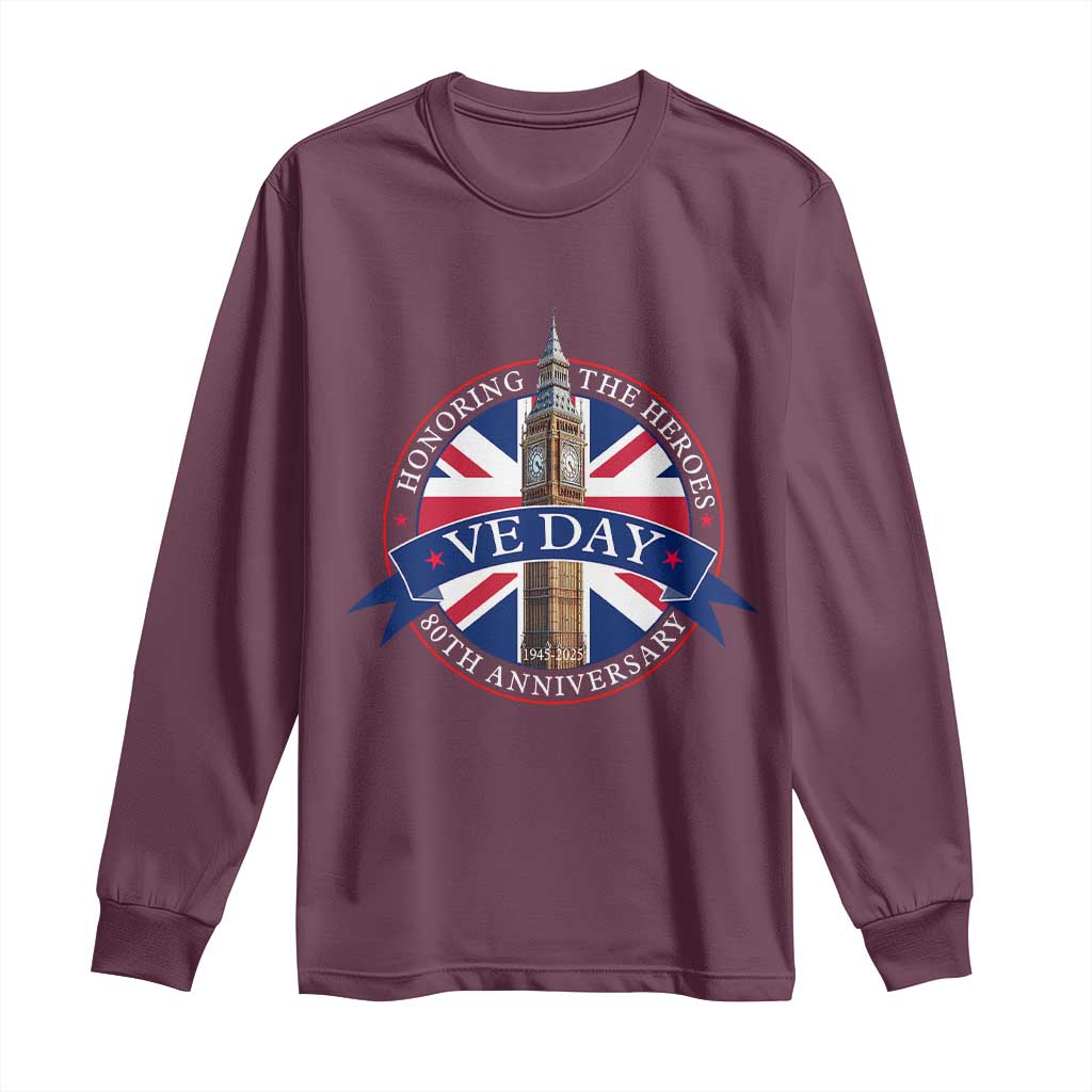 VE Day 80th Anniversary Long Sleeve Shirt WWII Remembrance 2025 Celebrations London