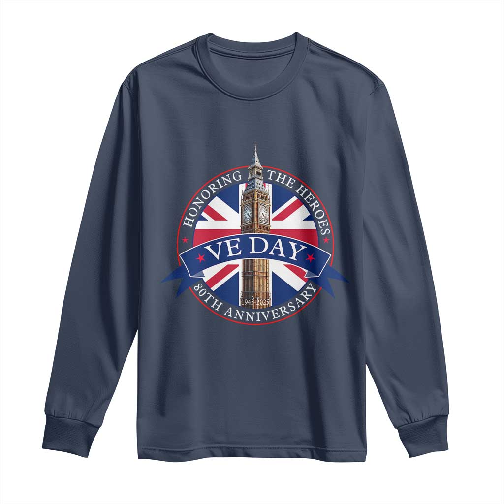 VE Day 80th Anniversary Long Sleeve Shirt WWII Remembrance 2025 Celebrations London