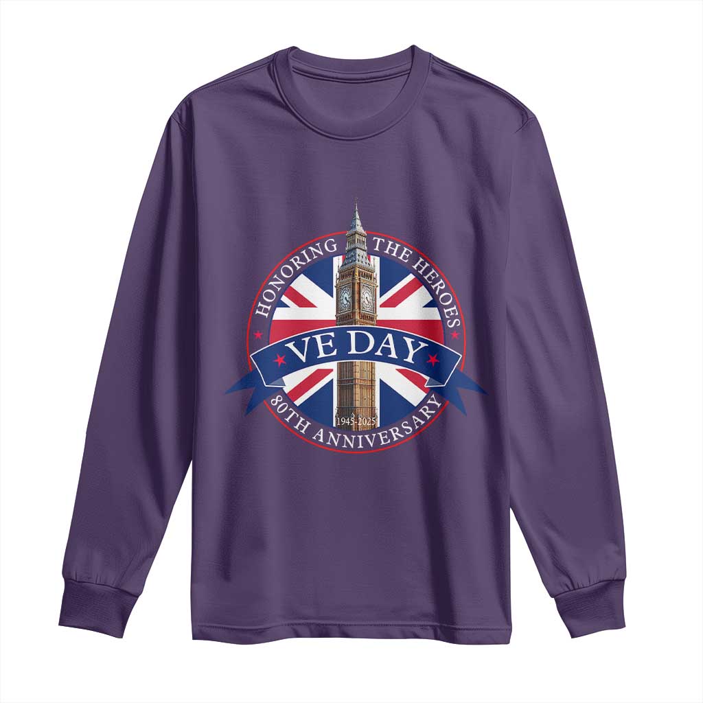 VE Day 80th Anniversary Long Sleeve Shirt WWII Remembrance 2025 Celebrations London