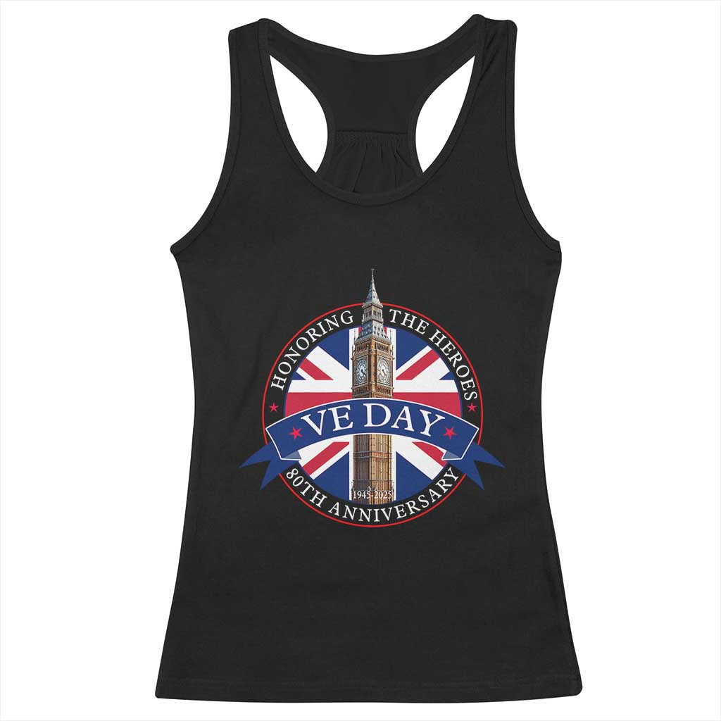 VE Day 80th Anniversary Racerback Tank Top WWII Remembrance 2025 Celebrations London