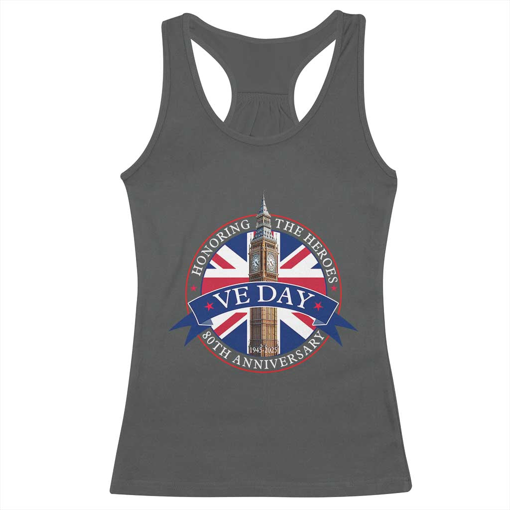 VE Day 80th Anniversary Racerback Tank Top WWII Remembrance 2025 Celebrations London
