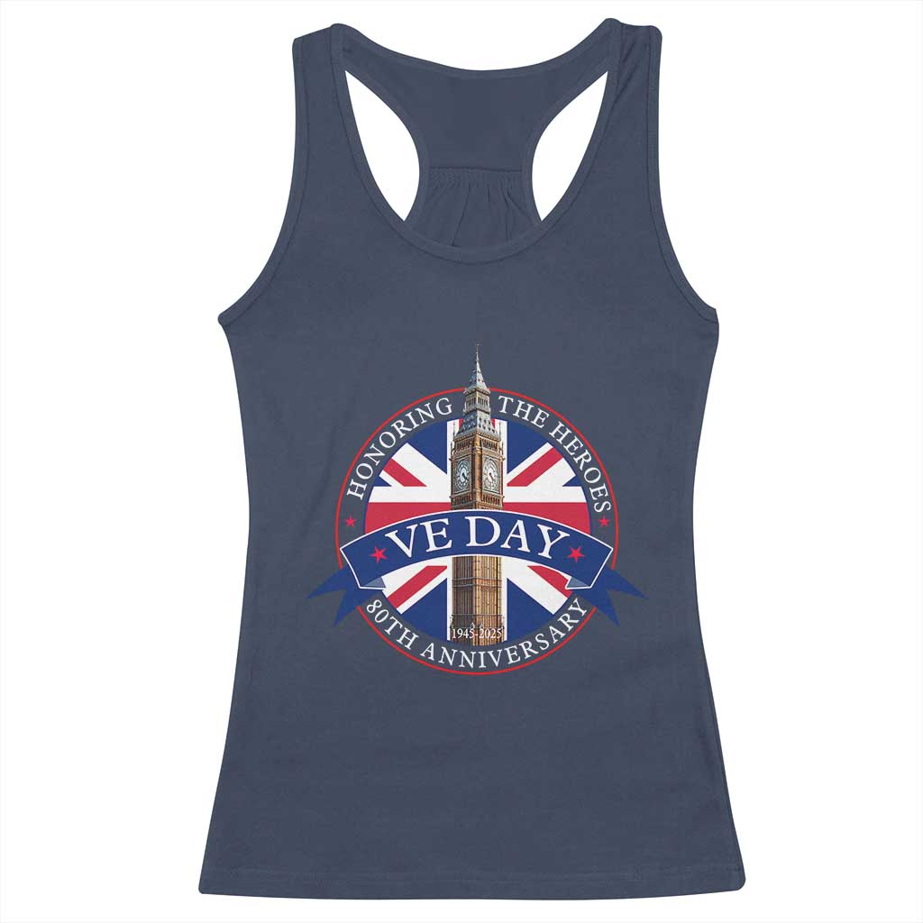 VE Day 80th Anniversary Racerback Tank Top WWII Remembrance 2025 Celebrations London