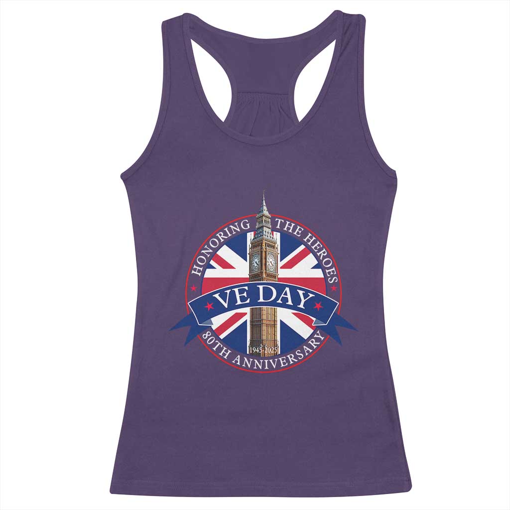 VE Day 80th Anniversary Racerback Tank Top WWII Remembrance 2025 Celebrations London