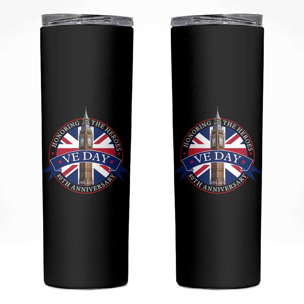 VE Day 80th Anniversary Skinny Tumbler WWII Remembrance 2025 Celebrations London
