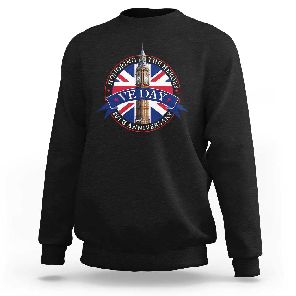 VE Day 80th Anniversary Sweatshirt WWII Remembrance 2025 Celebrations London