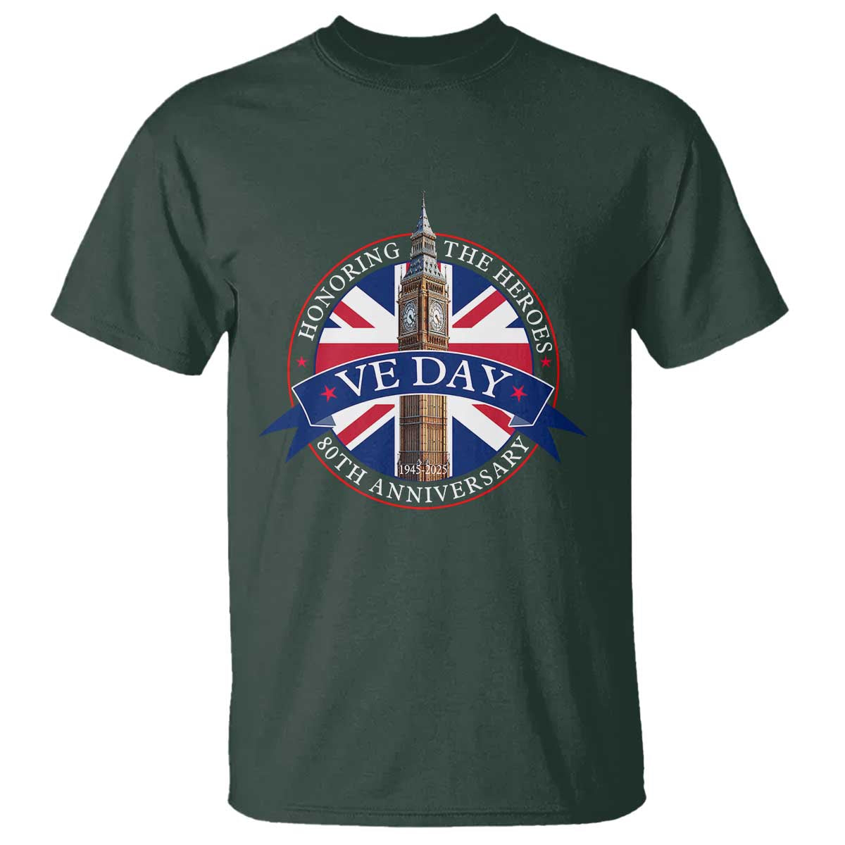 VE Day 80th Anniversary T Shirt WWII Remembrance 2025 Celebrations London