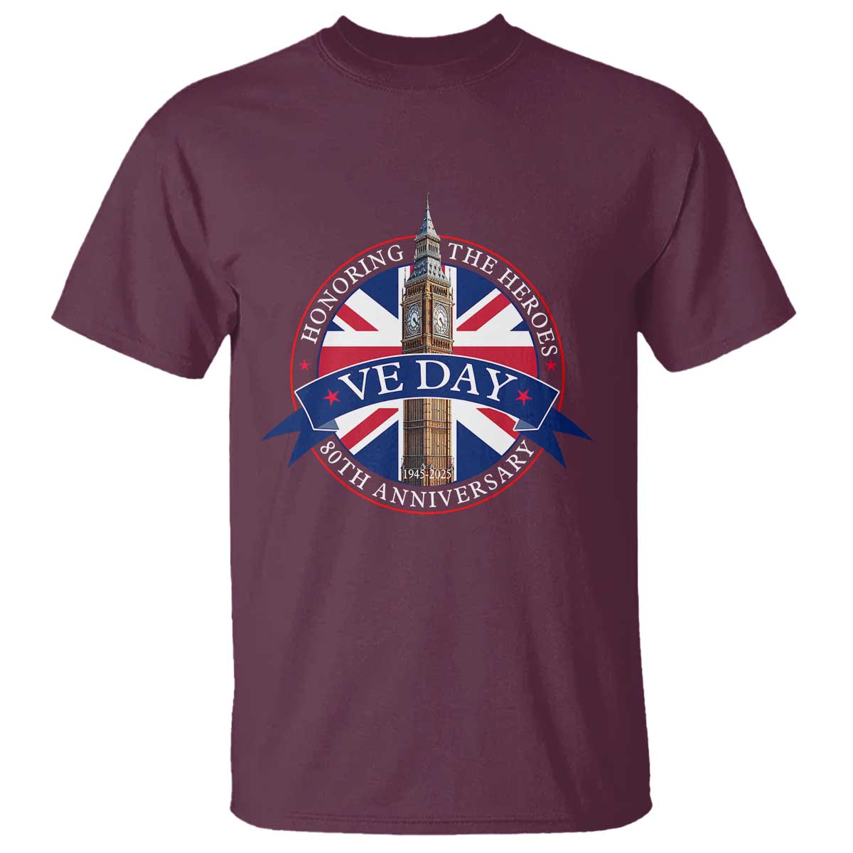 VE Day 80th Anniversary T Shirt WWII Remembrance 2025 Celebrations London