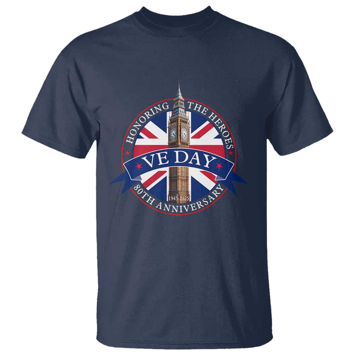 VE Day 80th Anniversary T Shirt WWII Remembrance 2025 Celebrations London