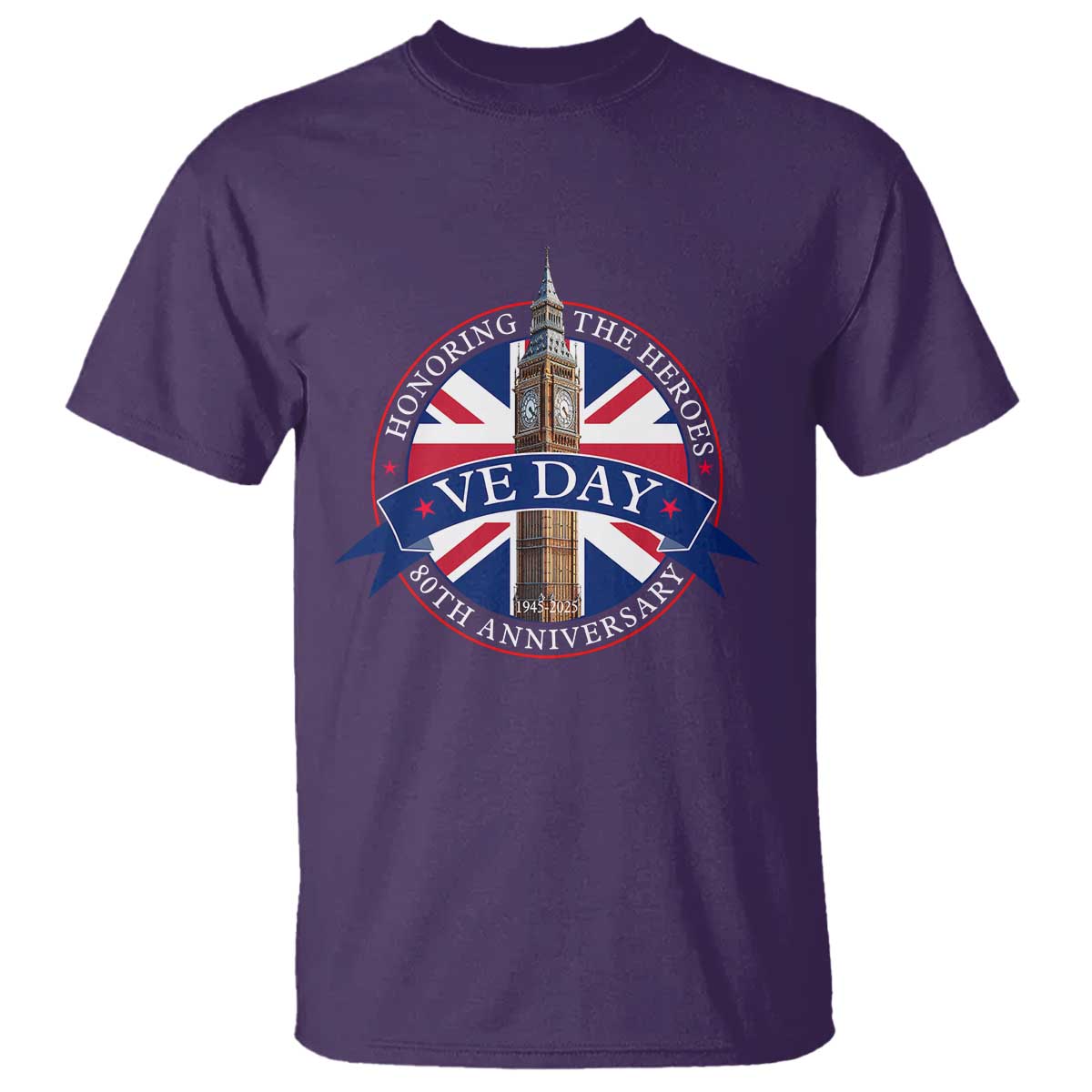 VE Day 80th Anniversary T Shirt WWII Remembrance 2025 Celebrations London