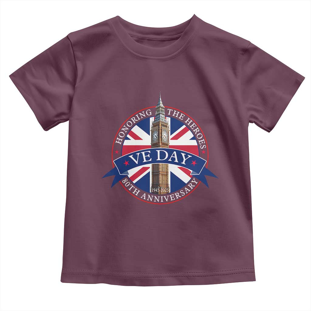 VE Day 80th Anniversary Toddler T Shirt WWII Remembrance 2025 Celebrations London