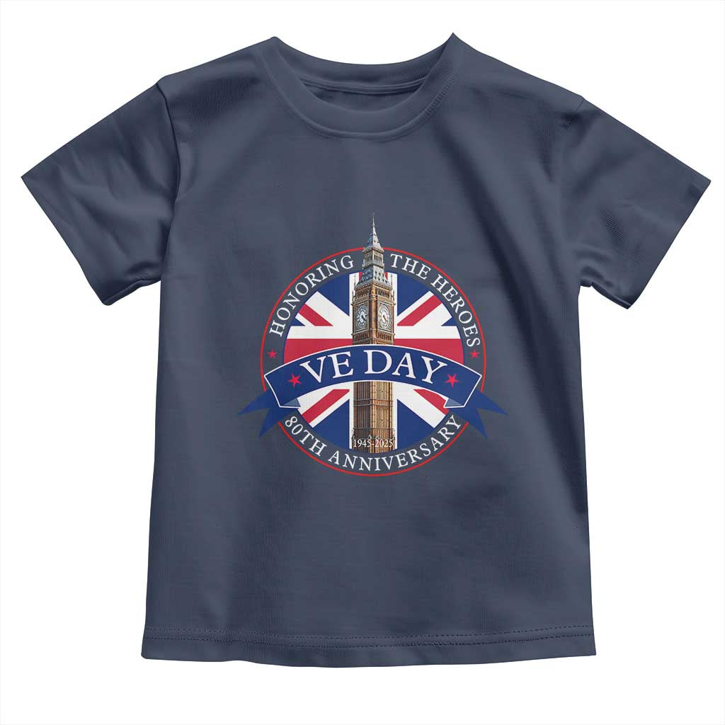 VE Day 80th Anniversary Toddler T Shirt WWII Remembrance 2025 Celebrations London