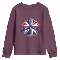 VE Day 80th Anniversary Youth Sweatshirt WWII Remembrance 2025 Celebrations London
