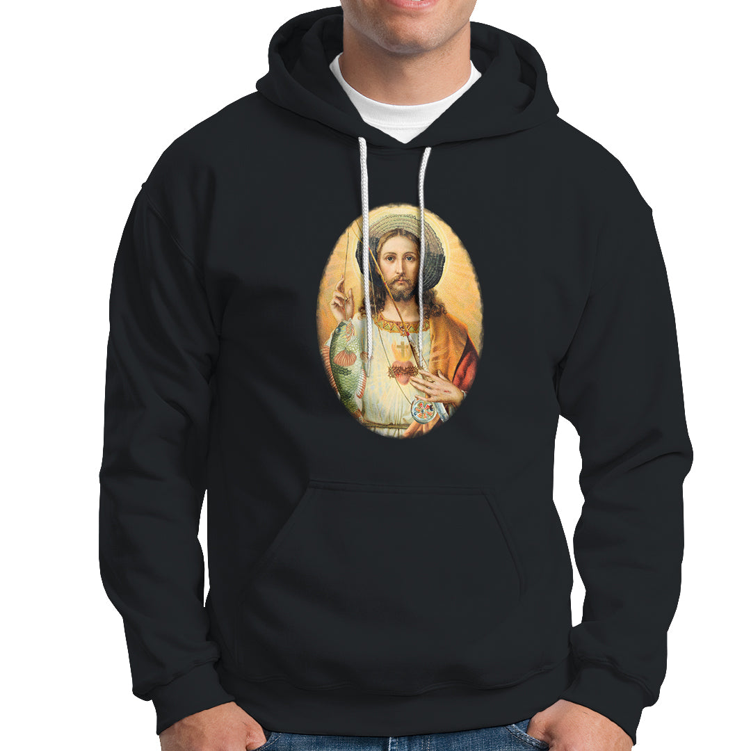 Funny Fishing Hoodie Funny Jesus Gone Fishing Jesus Relaxing Funny Fishing Gifts For Men Women Fisherman - Wonder Print Shop
