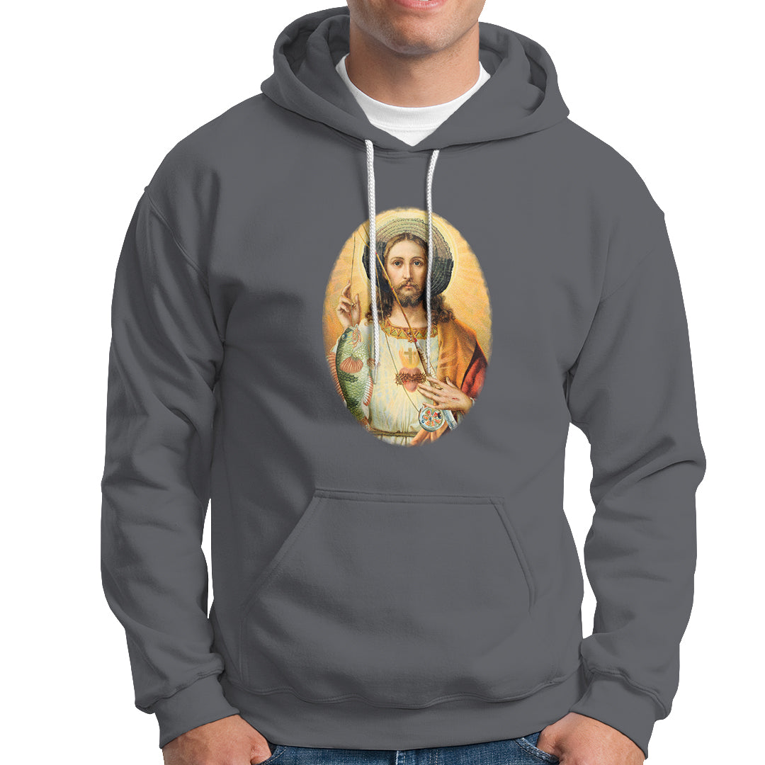 Funny Fishing Hoodie Funny Jesus Gone Fishing Jesus Relaxing Funny Fishing Gifts For Men Women Fisherman - Wonder Print Shop