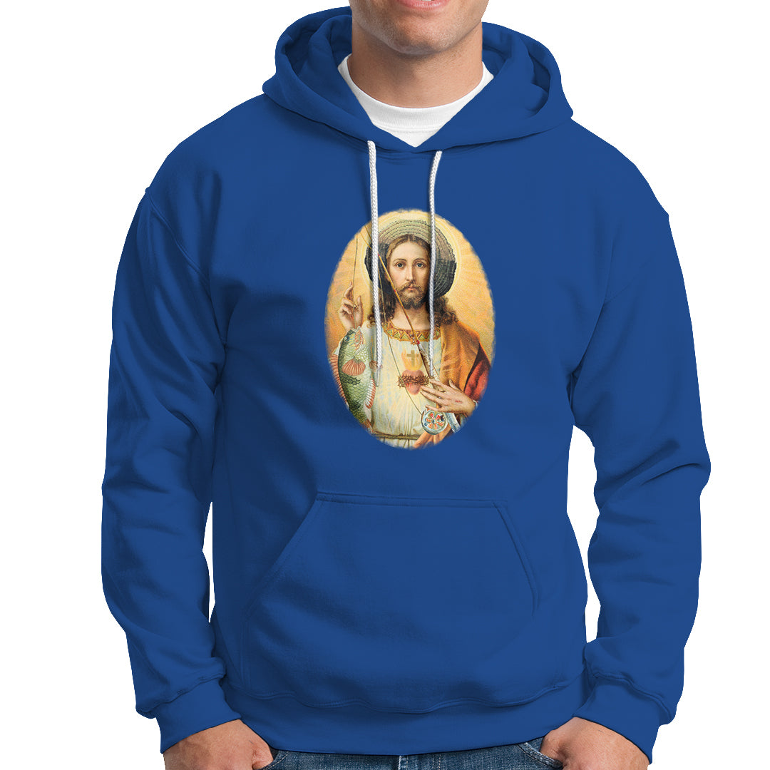 Funny Fishing Hoodie Funny Jesus Gone Fishing Jesus Relaxing Funny Fishing Gifts For Men Women Fisherman - Wonder Print Shop