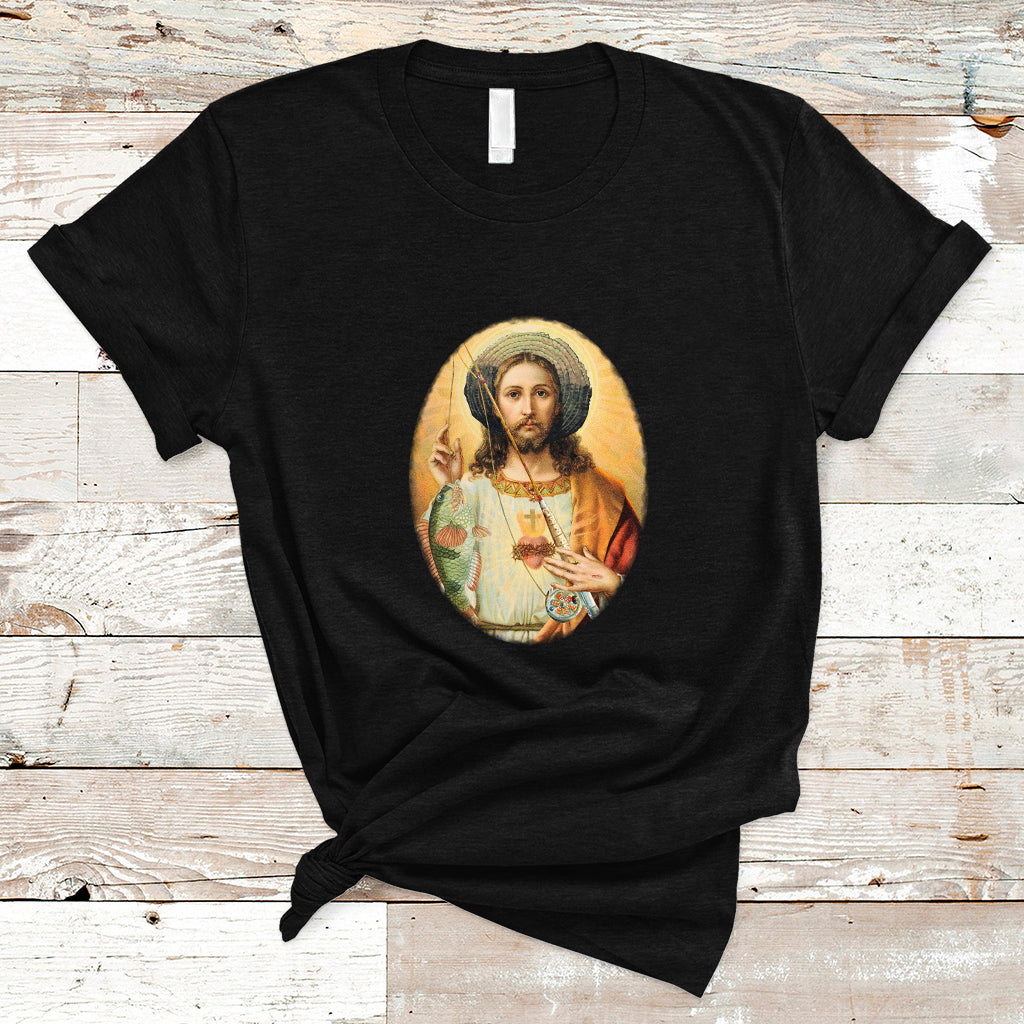 Funny Fishing T Shirt Funny Jesus Gone Fishing Jesus Relaxing Funny Fishing Gifts For Men Women Fisherman - Wonder Print Shop