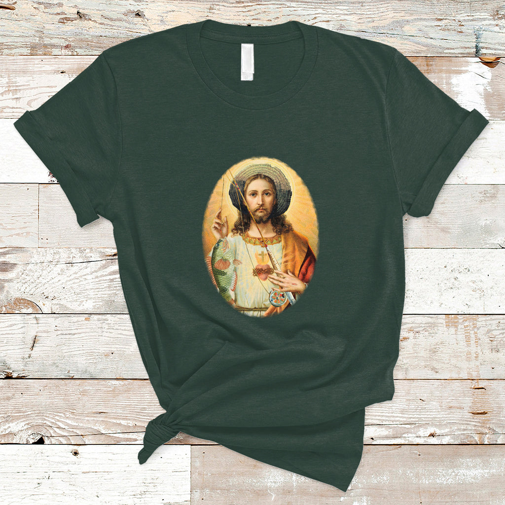 Funny Fishing T Shirt Funny Jesus Gone Fishing Jesus Relaxing Funny Fishing Gifts For Men Women Fisherman - Wonder Print Shop