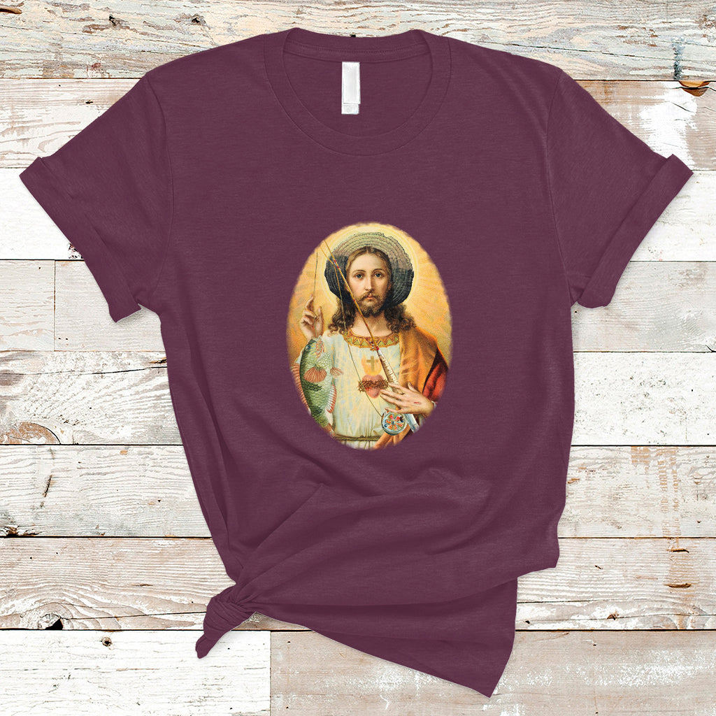 Funny Fishing T Shirt Funny Jesus Gone Fishing Jesus Relaxing Funny Fishing Gifts For Men Women Fisherman - Wonder Print Shop