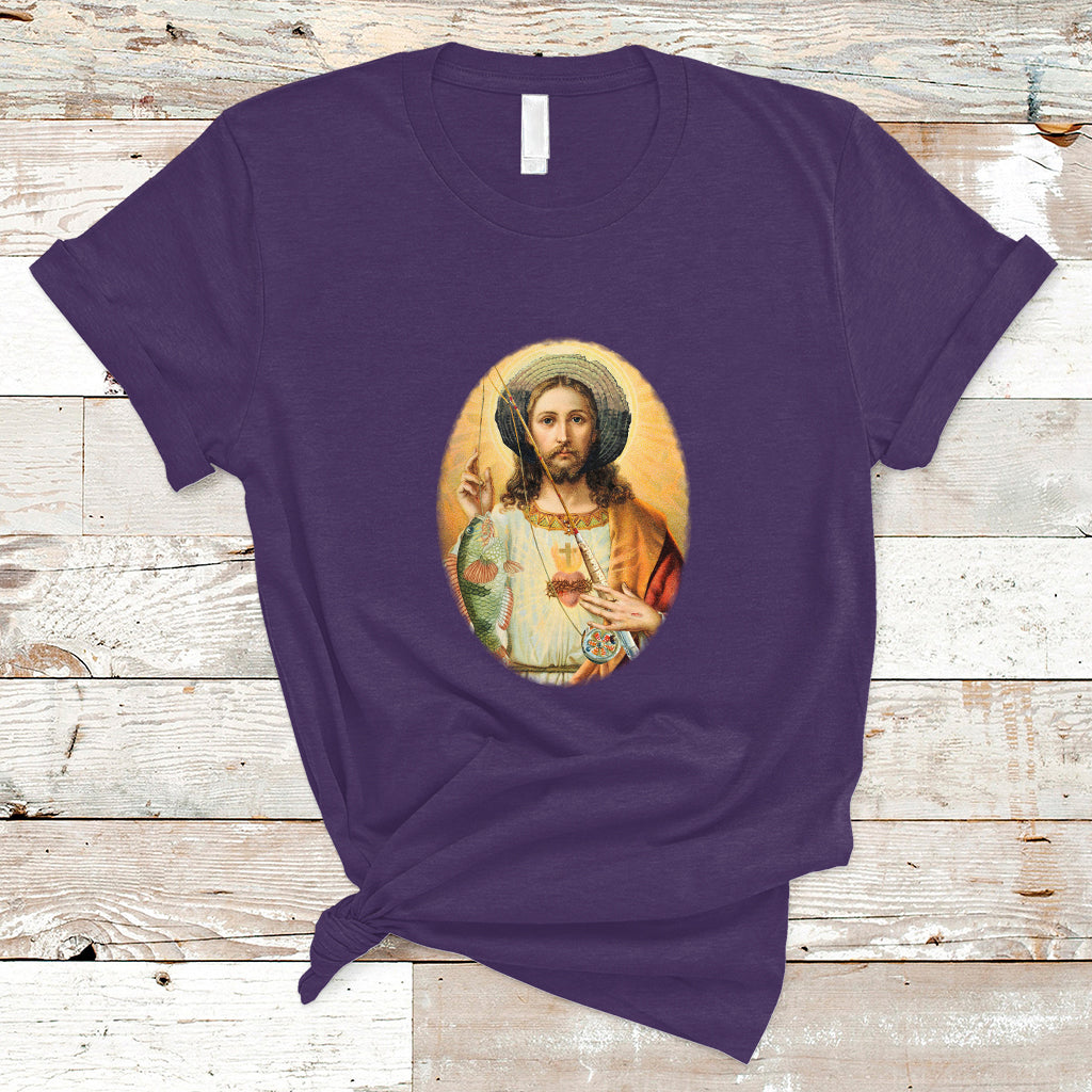 Funny Fishing T Shirt Funny Jesus Gone Fishing Jesus Relaxing Funny Fishing Gifts For Men Women Fisherman - Wonder Print Shop