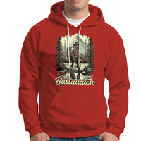 Funny Fishing Hoodie Bigfoot Fishing Outdoor Bigfoot Team Sasquatch Hunting Fishing Gifts For Men Women Fisherman - Wonder Print Shop