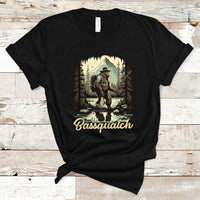 Funny Fishing T Shirt Bigfoot Fishing Outdoor Bigfoot Team Sasquatch Hunting Fishing Gifts For Men Women Fisherman - Wonder Print Shop