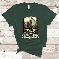 Funny Fishing T Shirt Bigfoot Fishing Outdoor Bigfoot Team Sasquatch Hunting Fishing Gifts For Men Women Fisherman - Wonder Print Shop