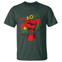 Traoré 2025 Burkina Faso Flag T Shirt Raised Fist Broken Chains