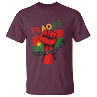 Traoré 2025 Burkina Faso Flag T Shirt Raised Fist Broken Chains
