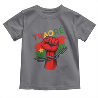 Traoré 2025 Burkina Faso Flag Toddler T Shirt Raised Fist Broken Chains