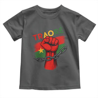 Traoré 2025 Burkina Faso Flag Toddler T Shirt Raised Fist Broken Chains