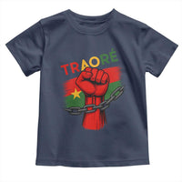 Traoré 2025 Burkina Faso Flag Toddler T Shirt Raised Fist Broken Chains