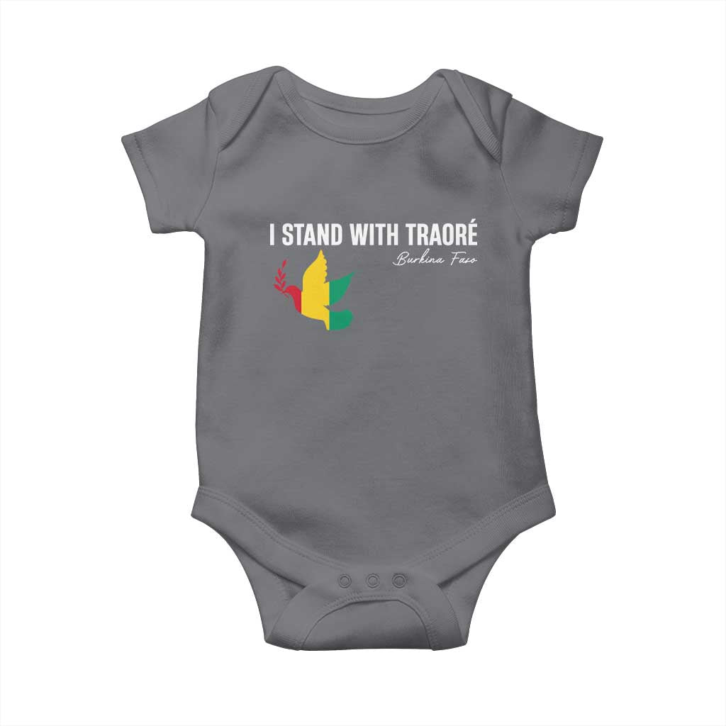 I Stand With Traoré Baby Onesie Burkina Faso Peace Dove