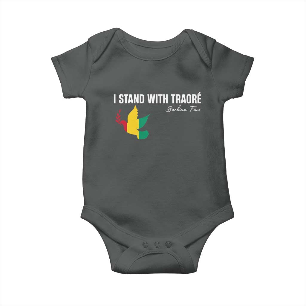 I Stand With Traoré Baby Onesie Burkina Faso Peace Dove