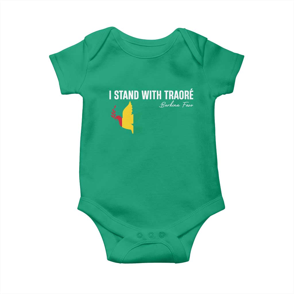 I Stand With Traoré Baby Onesie Burkina Faso Peace Dove