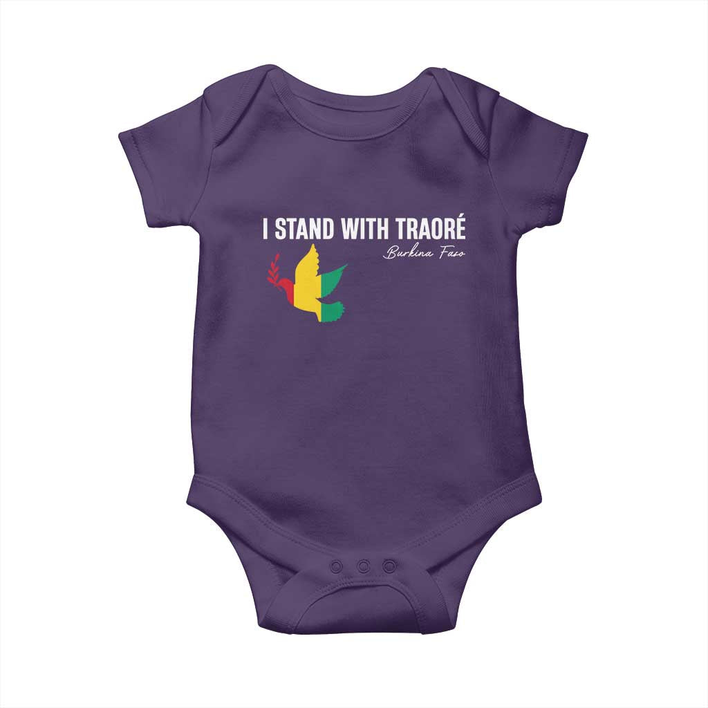 I Stand With Traoré Baby Onesie Burkina Faso Peace Dove
