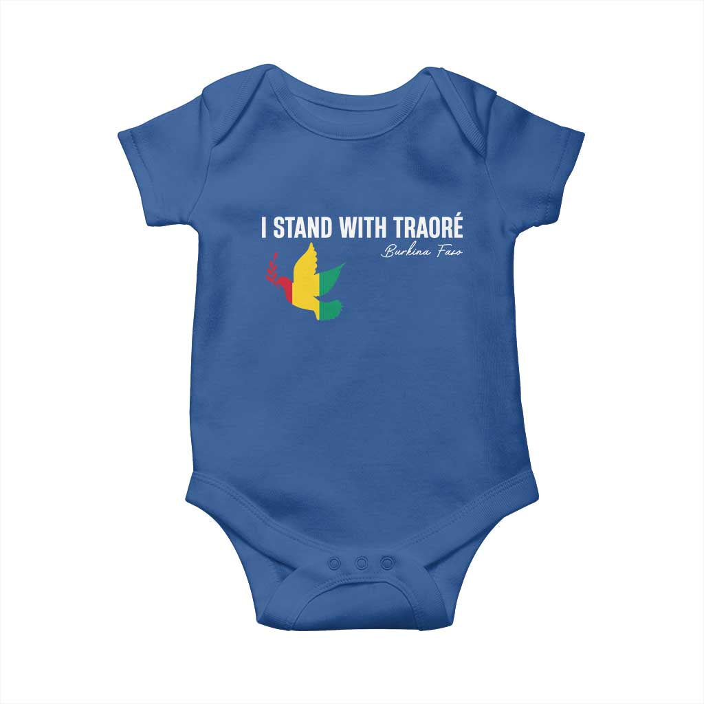 I Stand With Traoré Baby Onesie Burkina Faso Peace Dove