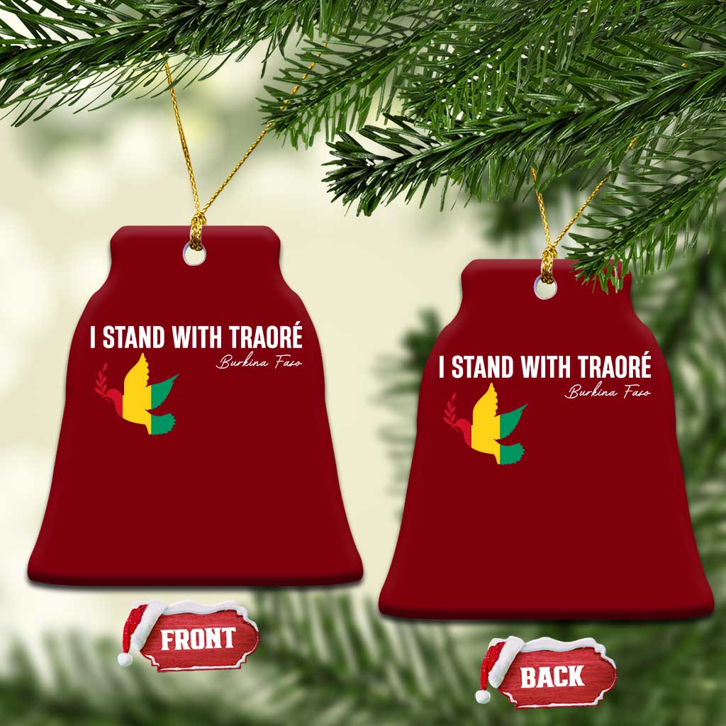 I Stand With Traoré Ceramic Ornament Burkina Faso Peace Dove - Wonder Print Shop