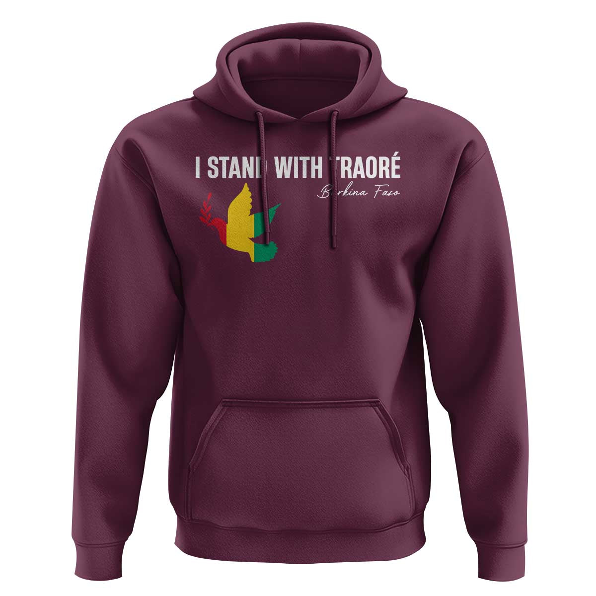 I Stand With Traoré Hoodie Burkina Faso Peace Dove