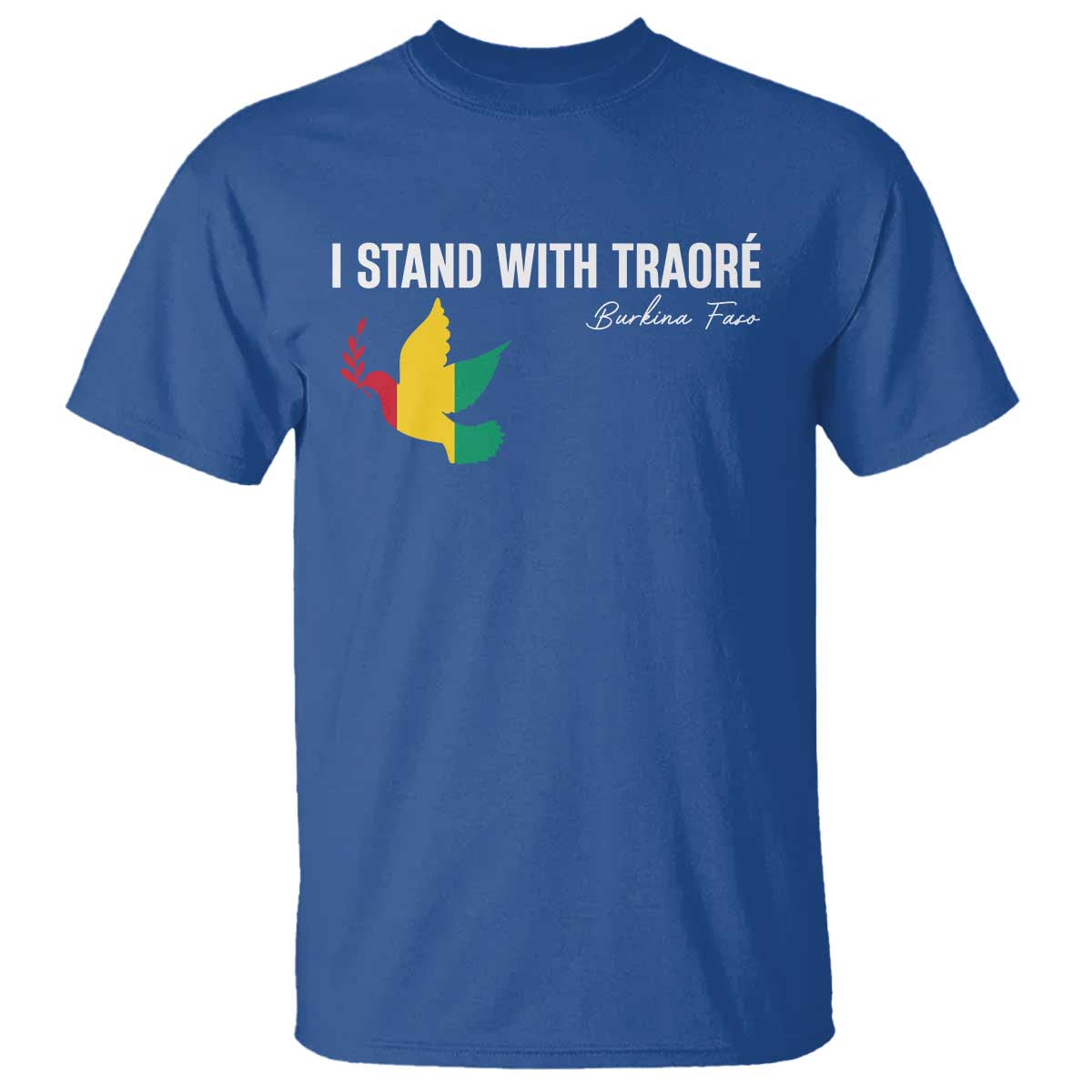 I Stand With Traoré T Shirt Burkina Faso Peace Dove