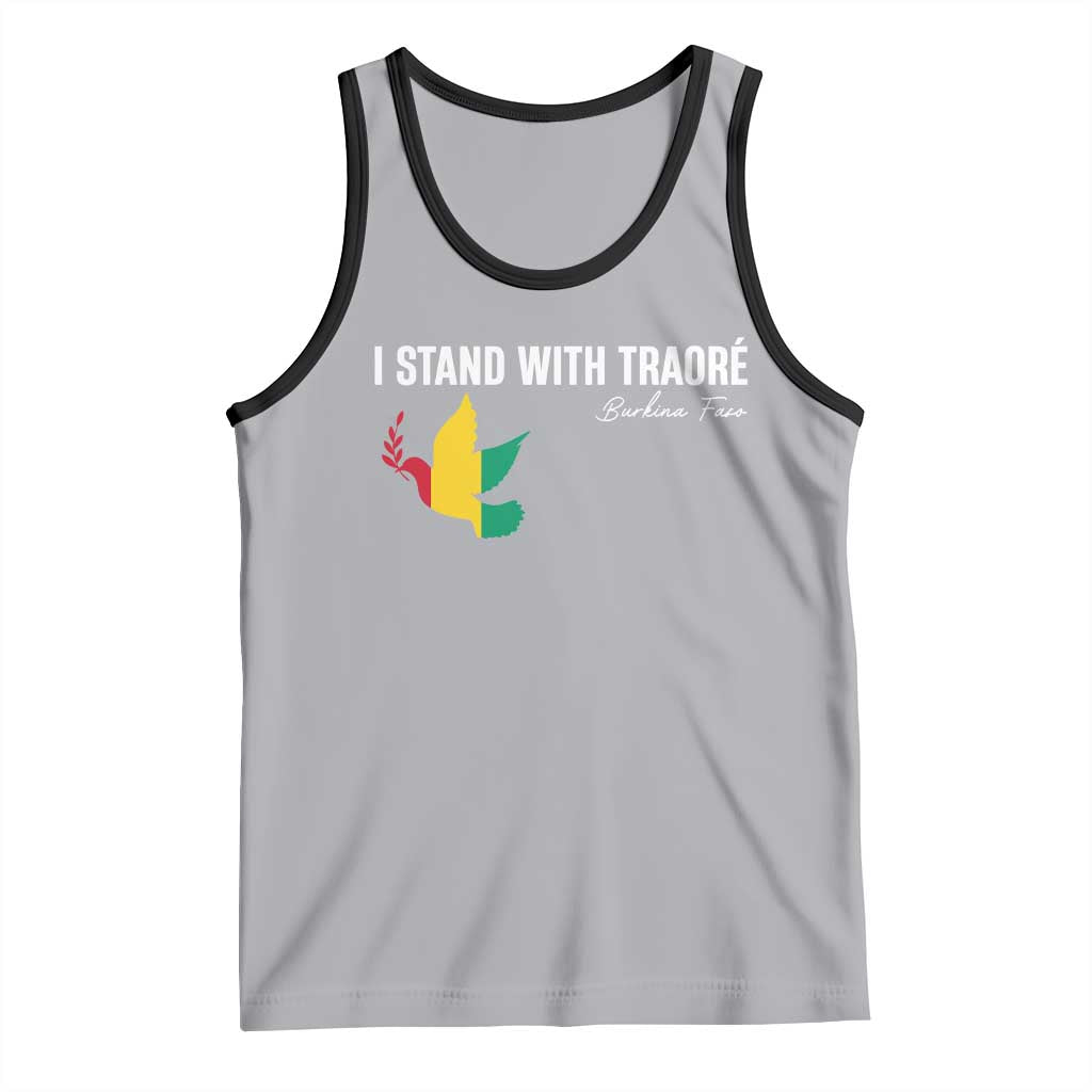 I Stand With Traoré Tank Top Burkina Faso Peace Dove