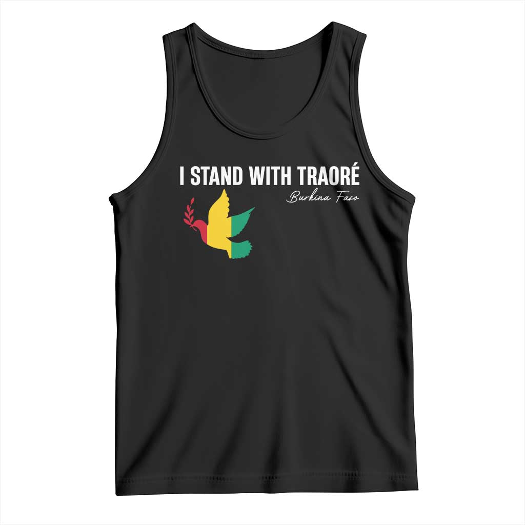 I Stand With Traoré Tank Top Burkina Faso Peace Dove