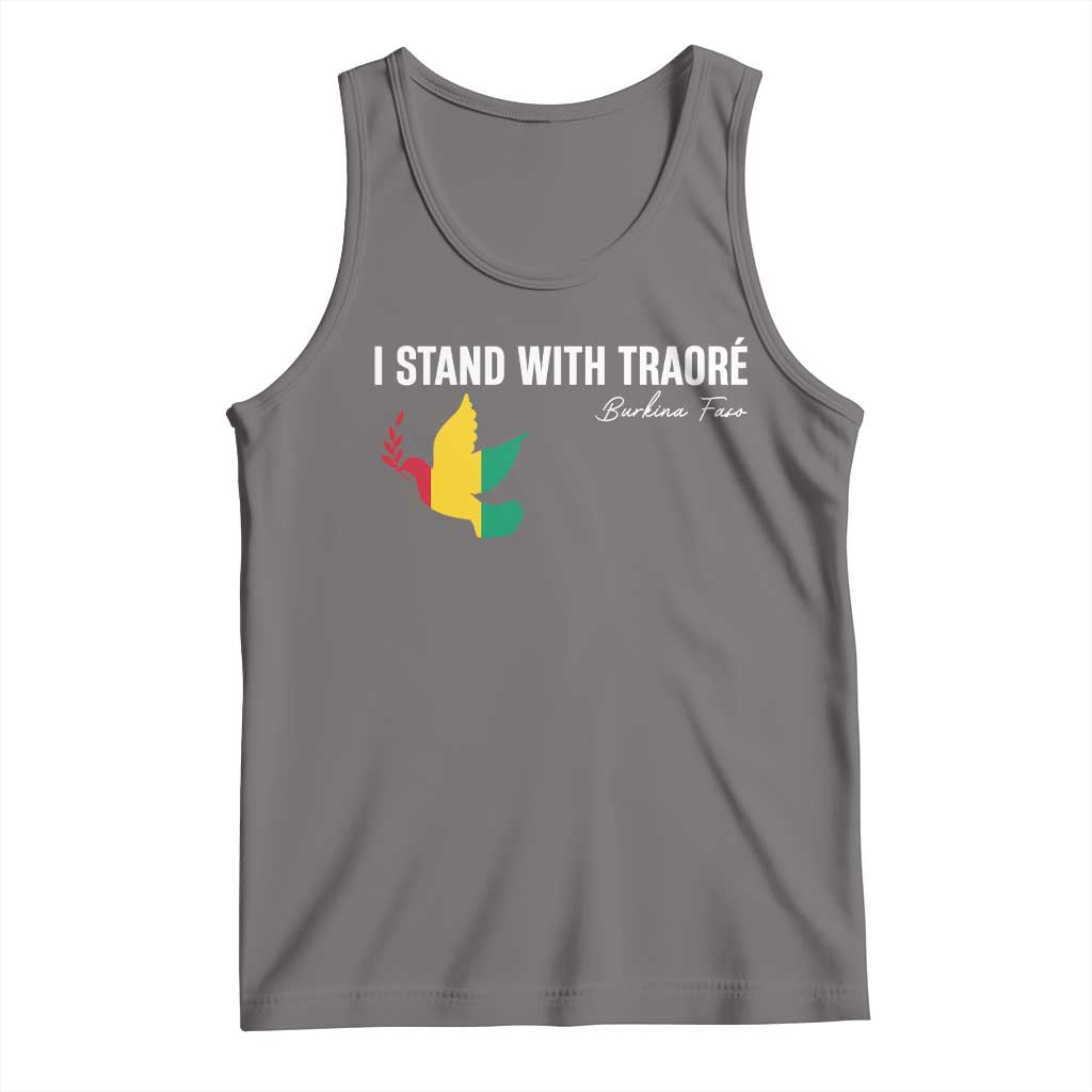 I Stand With Traoré Tank Top Burkina Faso Peace Dove