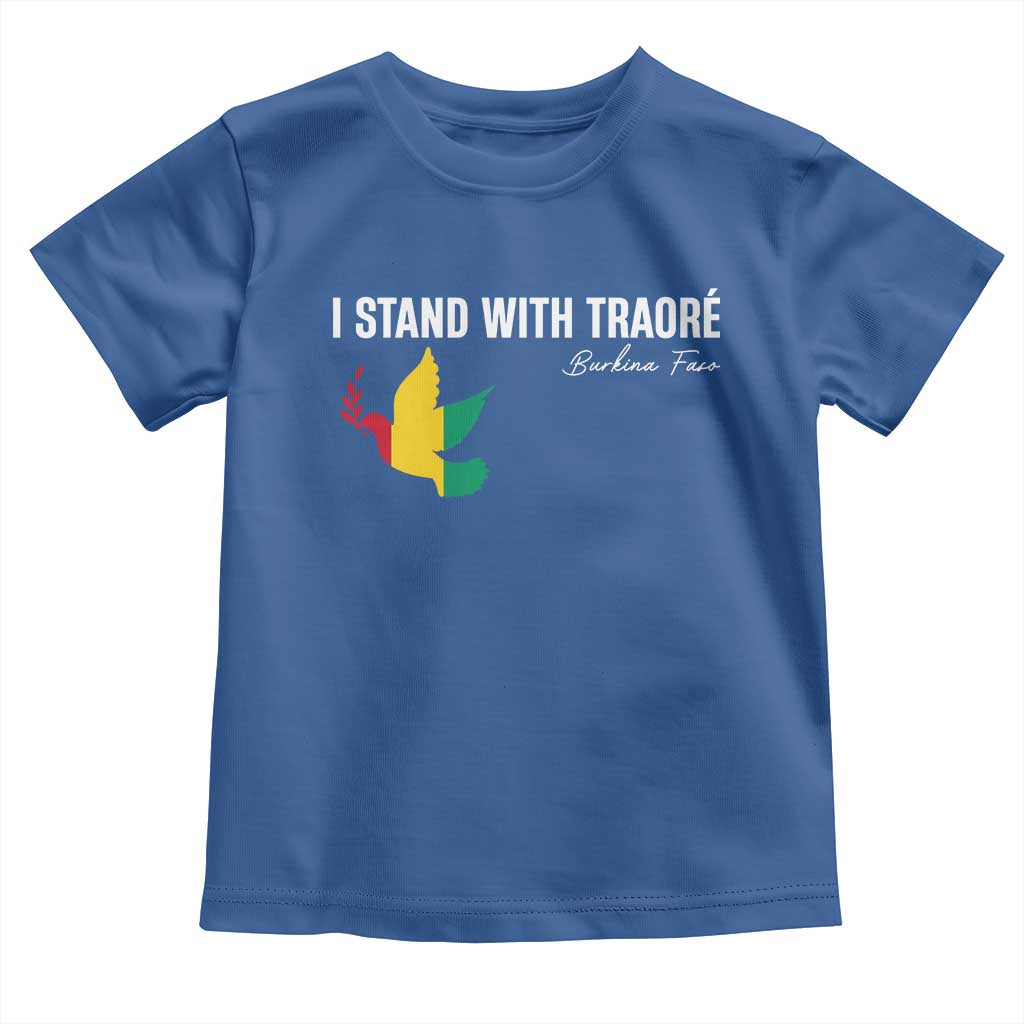 I Stand With Traoré Toddler T Shirt Burkina Faso Peace Dove