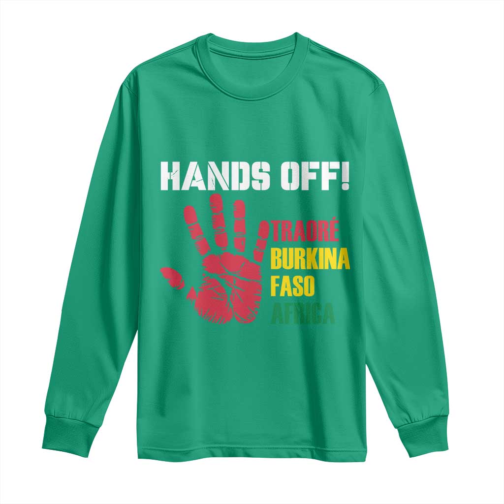 Hands Off Traoré Burkina Faso Africa Long Sleeve Shirt