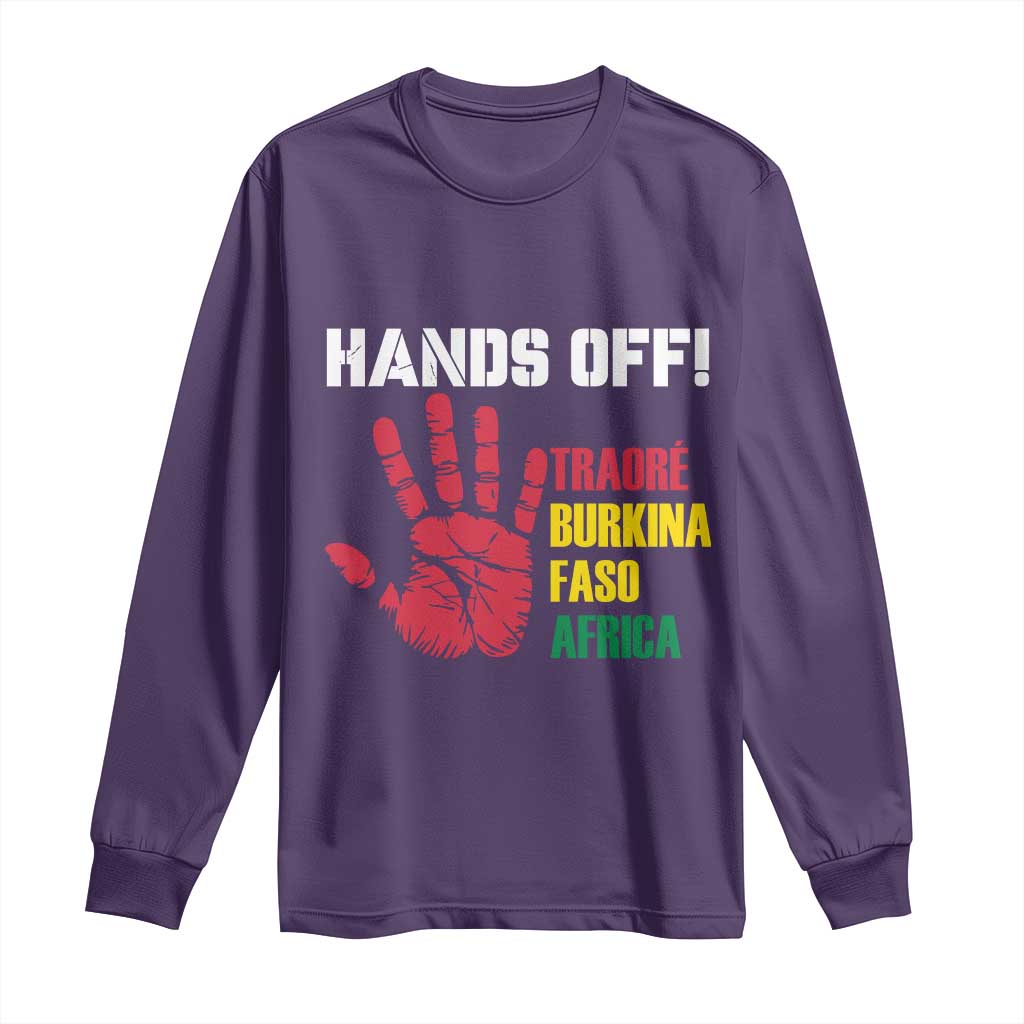 Hands Off Traoré Burkina Faso Africa Long Sleeve Shirt