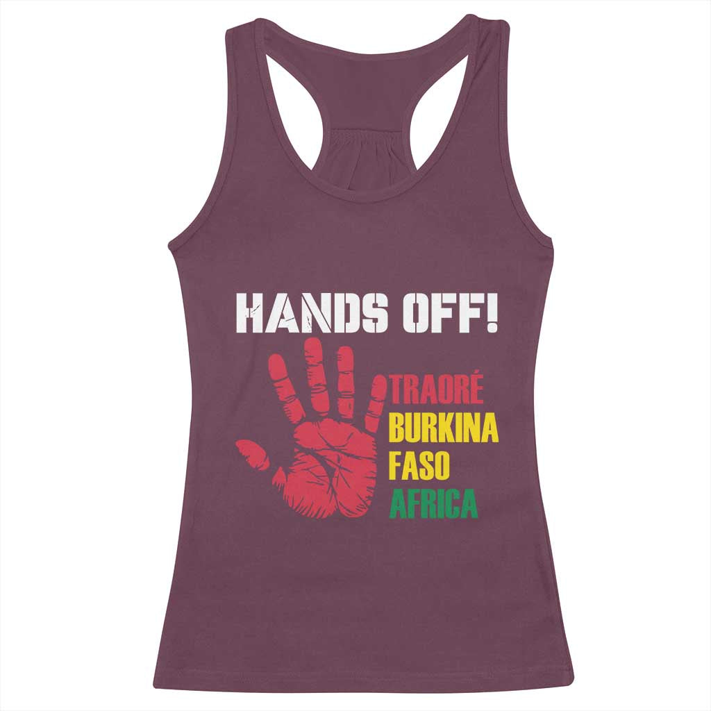 Hands Off Traoré Burkina Faso Africa Racerback Tank Top